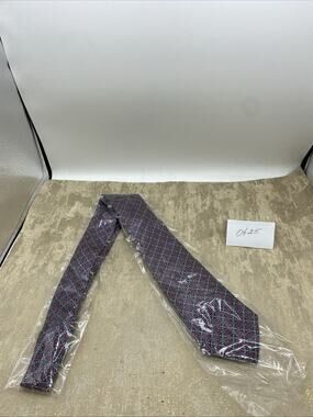 Vintage Men’s Adam’s Row Tie-Red/Blue 100% Silk From Italy 56” NIP